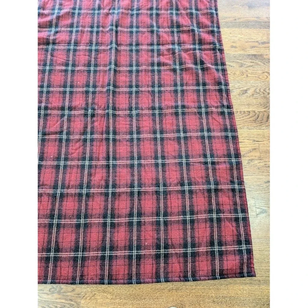Vtg Woolrich Home Sherpa Fleece Throw Blanket 58x46 Wool Blend Cabin Lodge Plaid